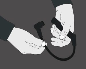 A draft of an ignition cable